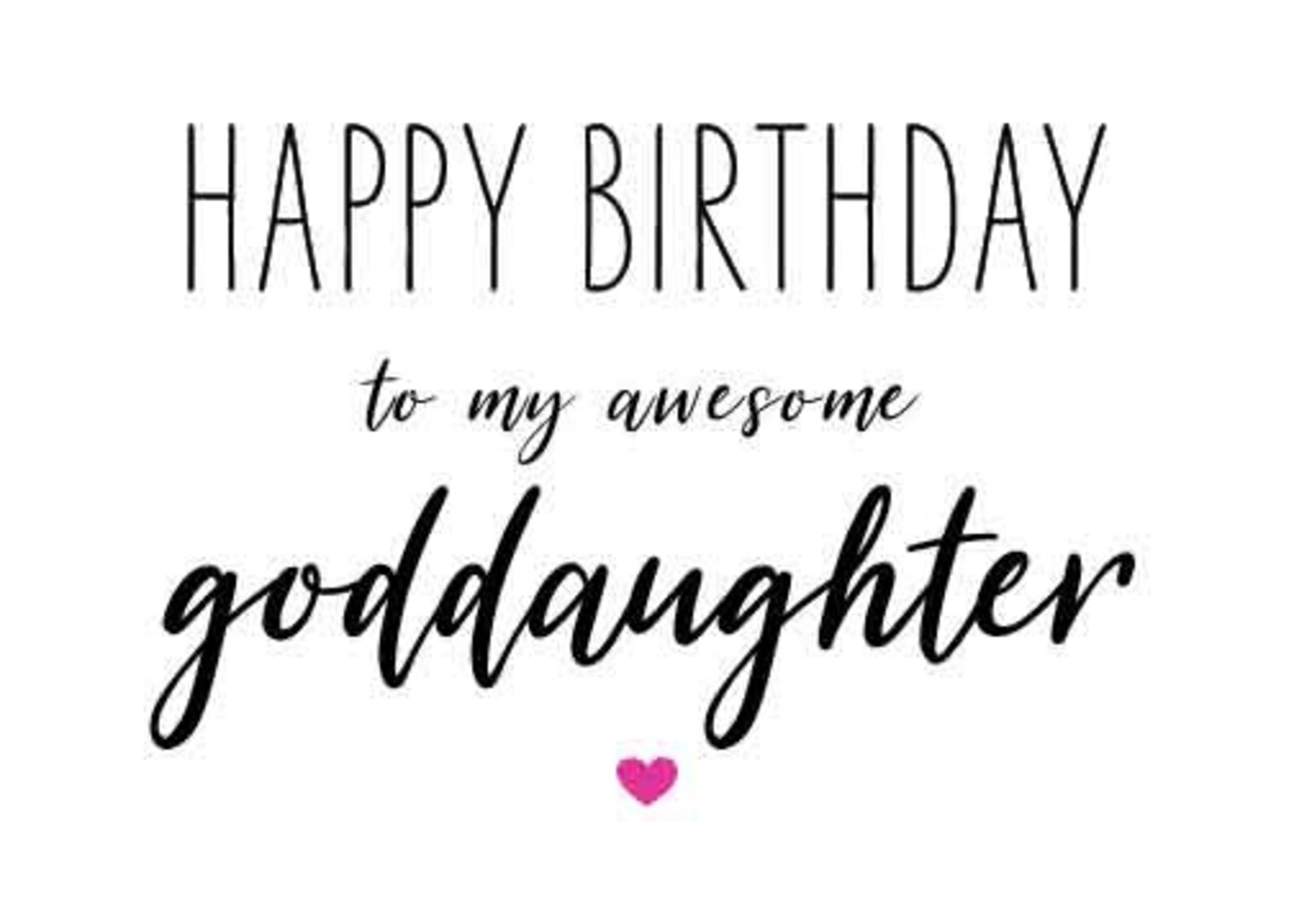Goddaughter Birthday Card DOWNLOAD Happy Birthday To My | Etsy