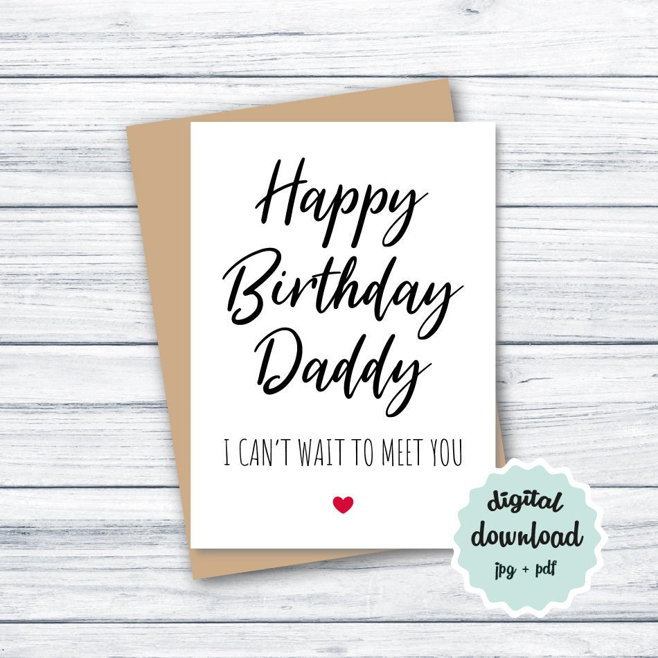 Cute Birthday Card Dad to Be PRINTABLE Future Dad Birthday Card, Happy ...