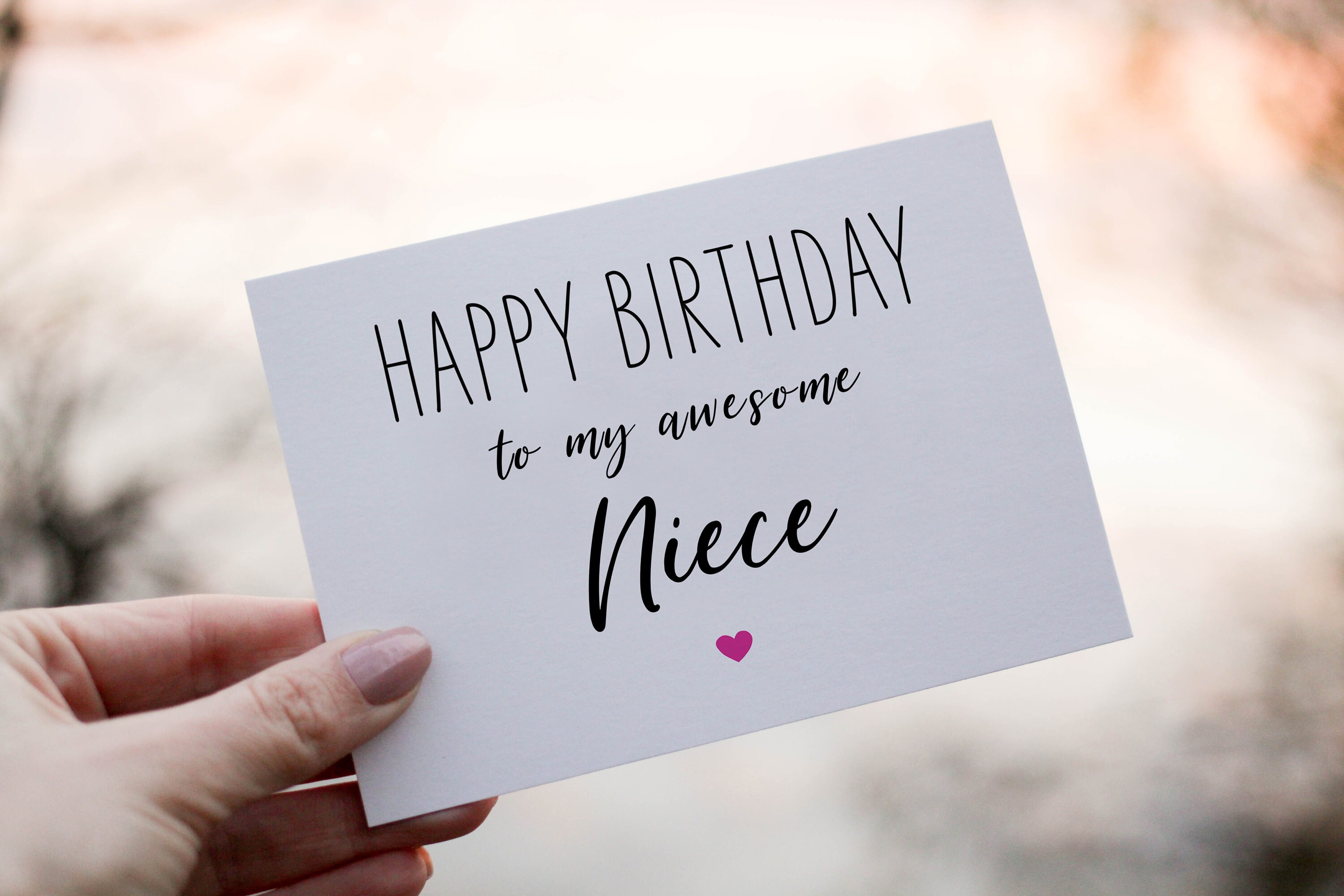 Birthday Card Niece PRINTABLE Niece Birthday Card, Happy Birthday to My ...