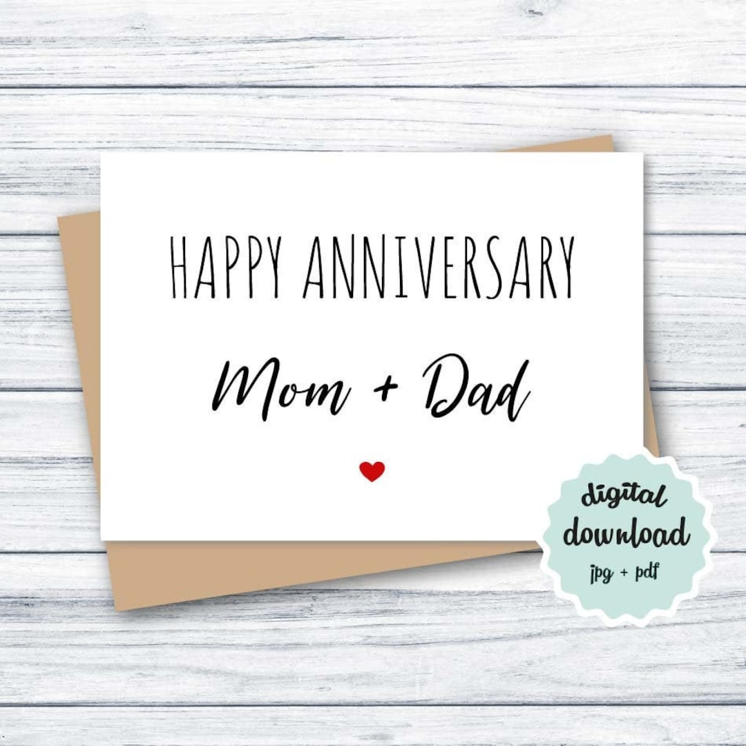 Anniversary Cards For Parents Printable Free Anniversary Cards For Parents Printable Free