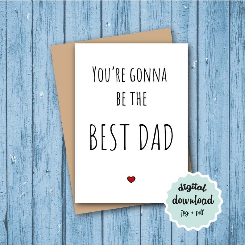Dad to Be Card DIGITAL DOWNLOAD Future Dad PRINTABLE Card - Etsy