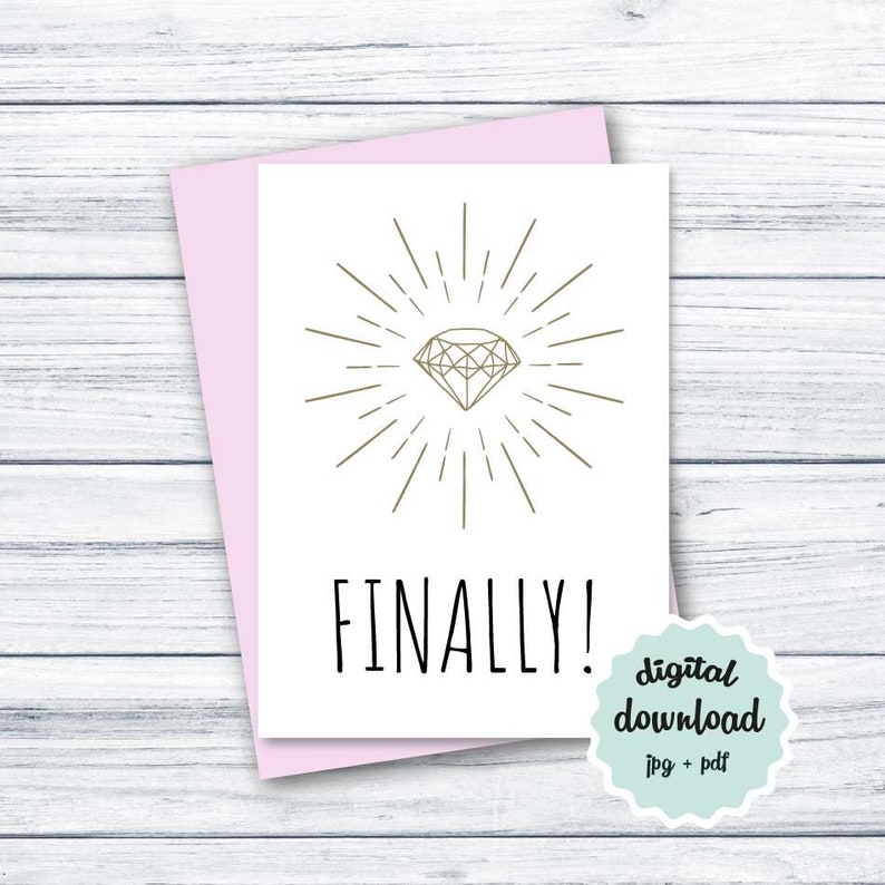 Printable Wedding Congrats Card