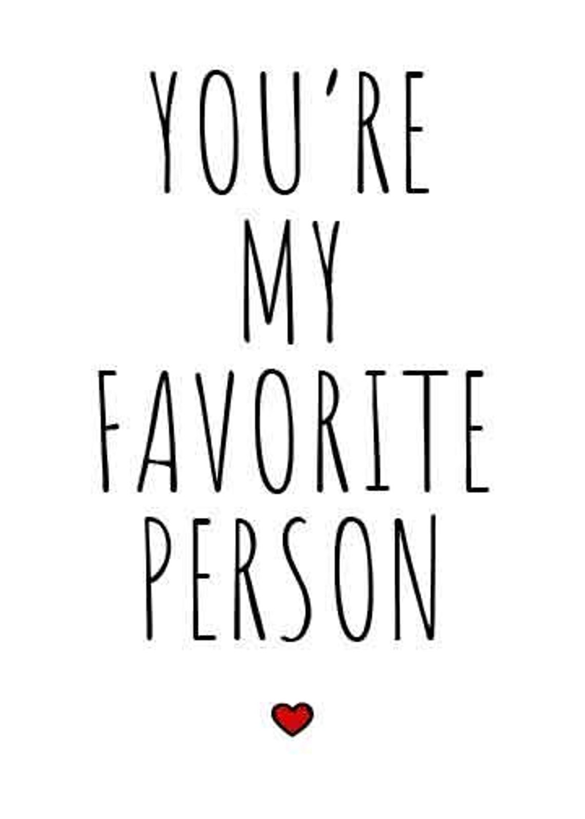 Youre My Favorite Person Card Instant Download Love Card Etsy