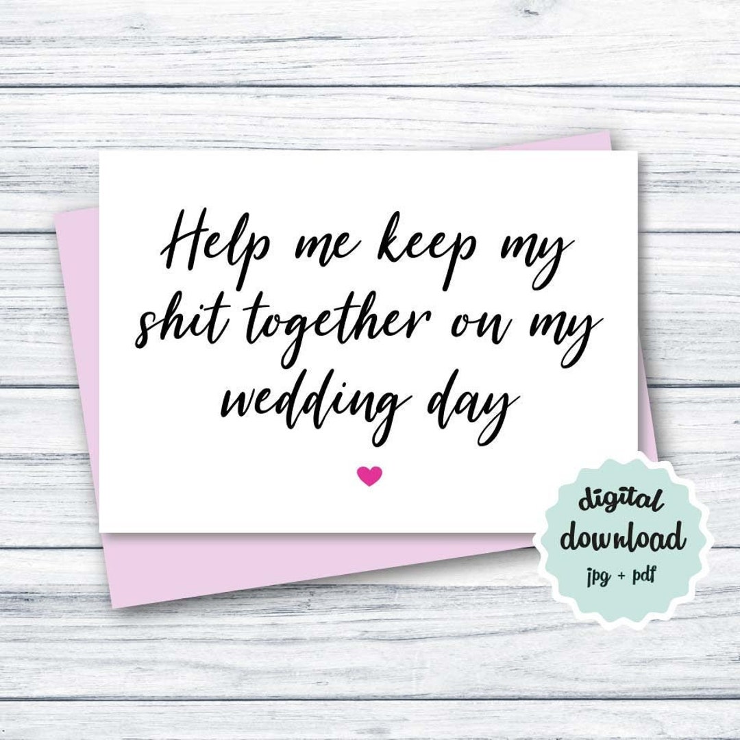 Maid of Honor Proposal Card PRINTABLE, Funny Bridesmaid Proposal Card ...