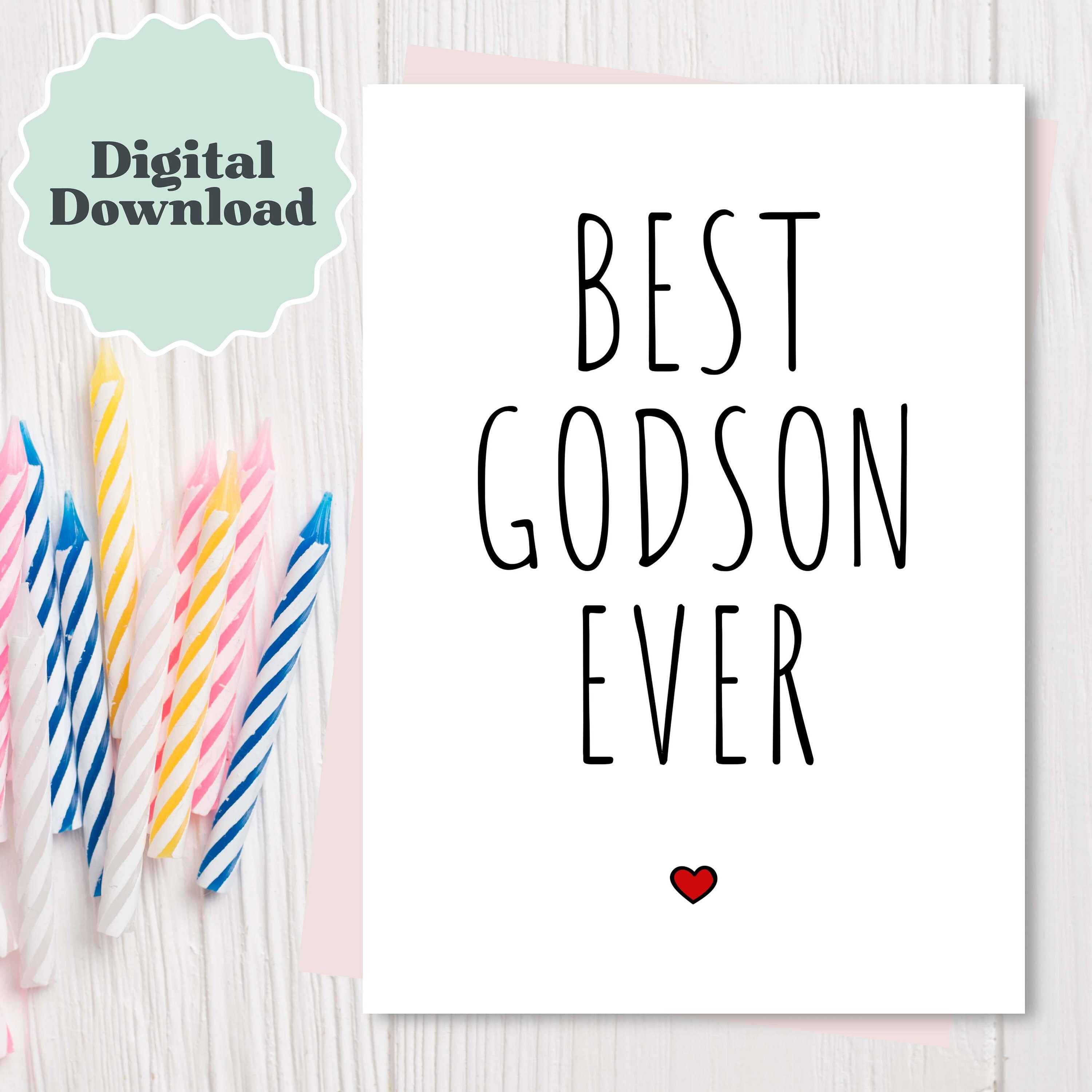 Godson Birthday Card PRINTABLE Birthday Card for Godson Best - Etsy