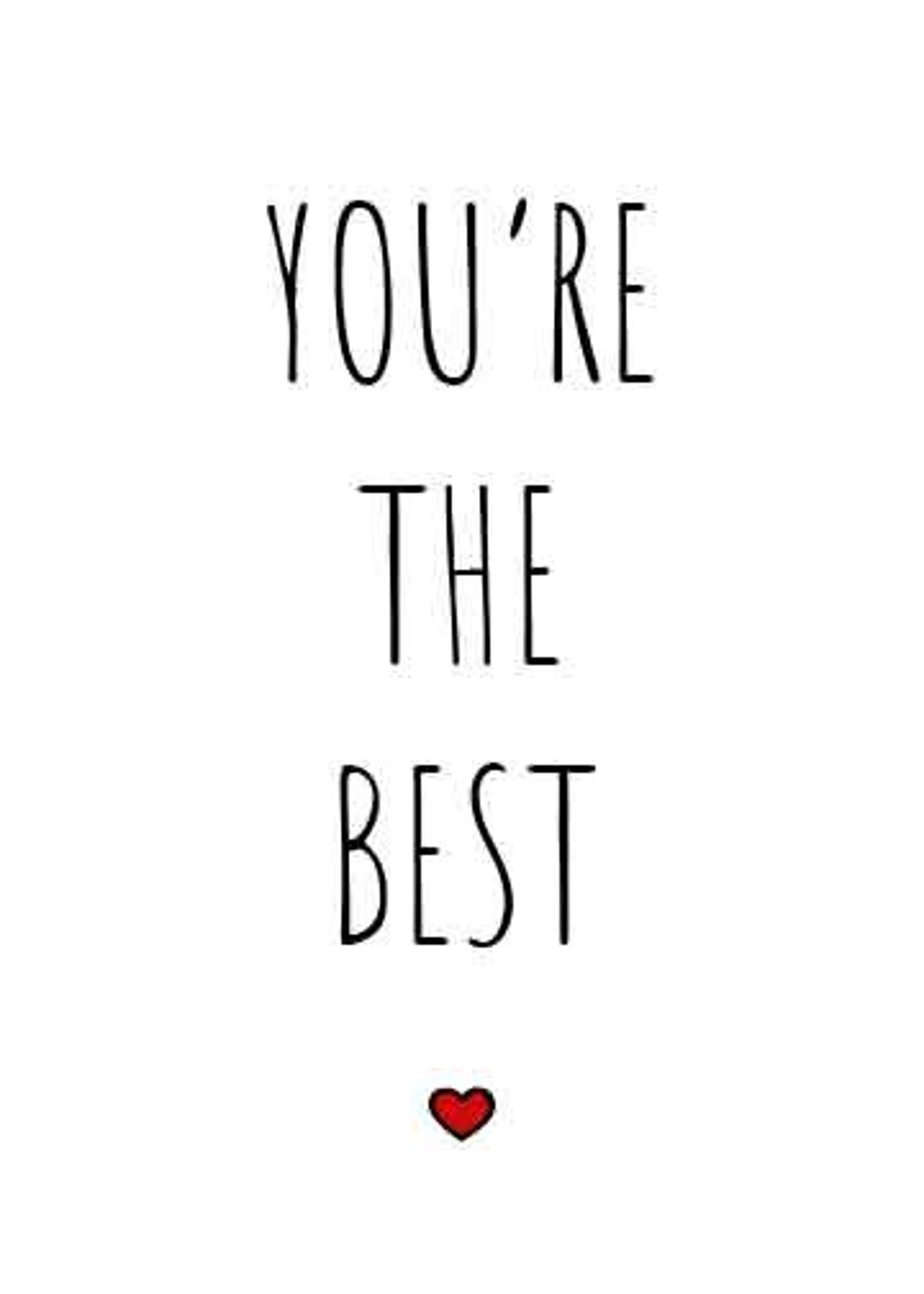 PRINTABLE You're The Best Card INSTANT DOWNLOAD Thank You Etsy