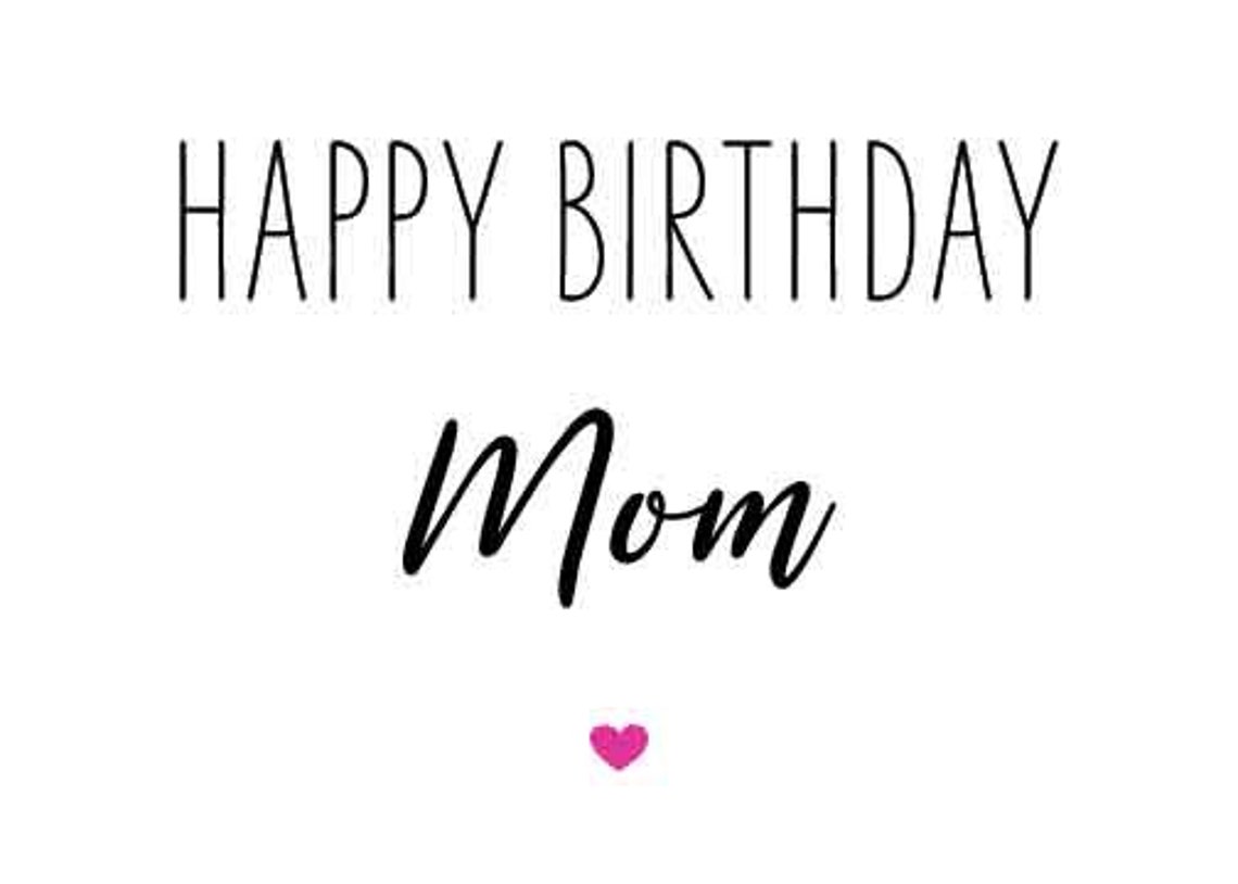 PRINTABLE Birthday Card Mom INSTANT DOWNLOAD Happy Birthday | Etsy