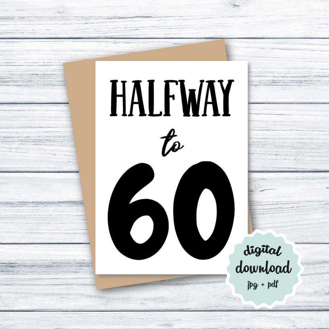 30th Birthday Card PRINTABLE, Funny Birthday Card 30, 30th Birthday ...