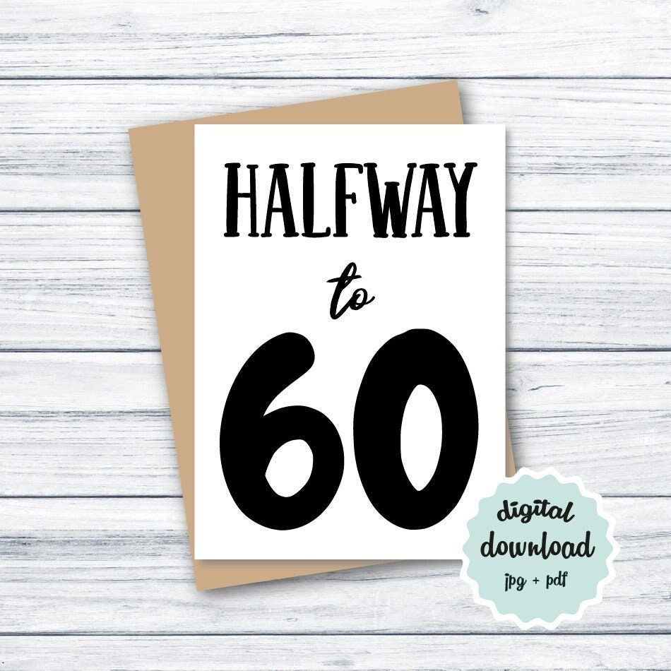 30th Birthday Card PRINTABLE, Funny Birthday Card 30, 30th Birthday ...