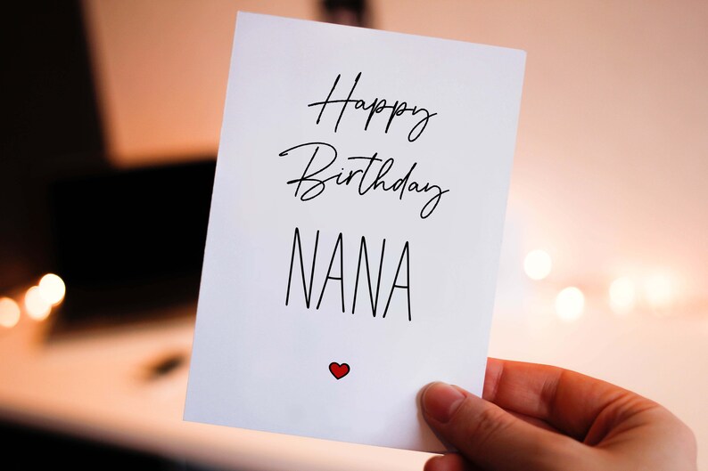 Happy Birthday Nana PRINTABLE Birthday Card Grandma Cute - Etsy