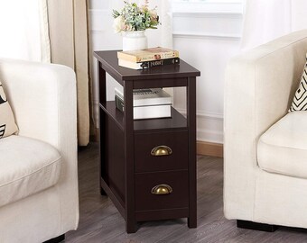 Narrow Nightstand Etsy