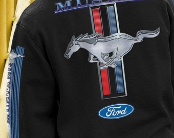 Ford Mustang Hoodie, Country Boy® Mustang Logo with Sleeve Print Hooded Sweatshirt, Ford Motor Company Sweatshirt, American Muscle