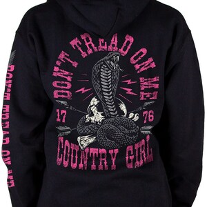 Country Girl® Sleeve Print Hoodie, Don't Tread on Me Hooded - Main Image