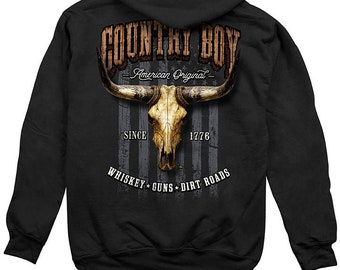 Country Boy® Men's Hoodie Whiskey Guns Dirt Roads