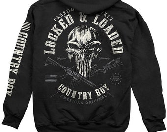 Country Boy® Men's Hoodie CB Locked & Loaded Skull