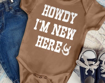 Country Baby® Infant Bodysuit Howdy I'm New Here