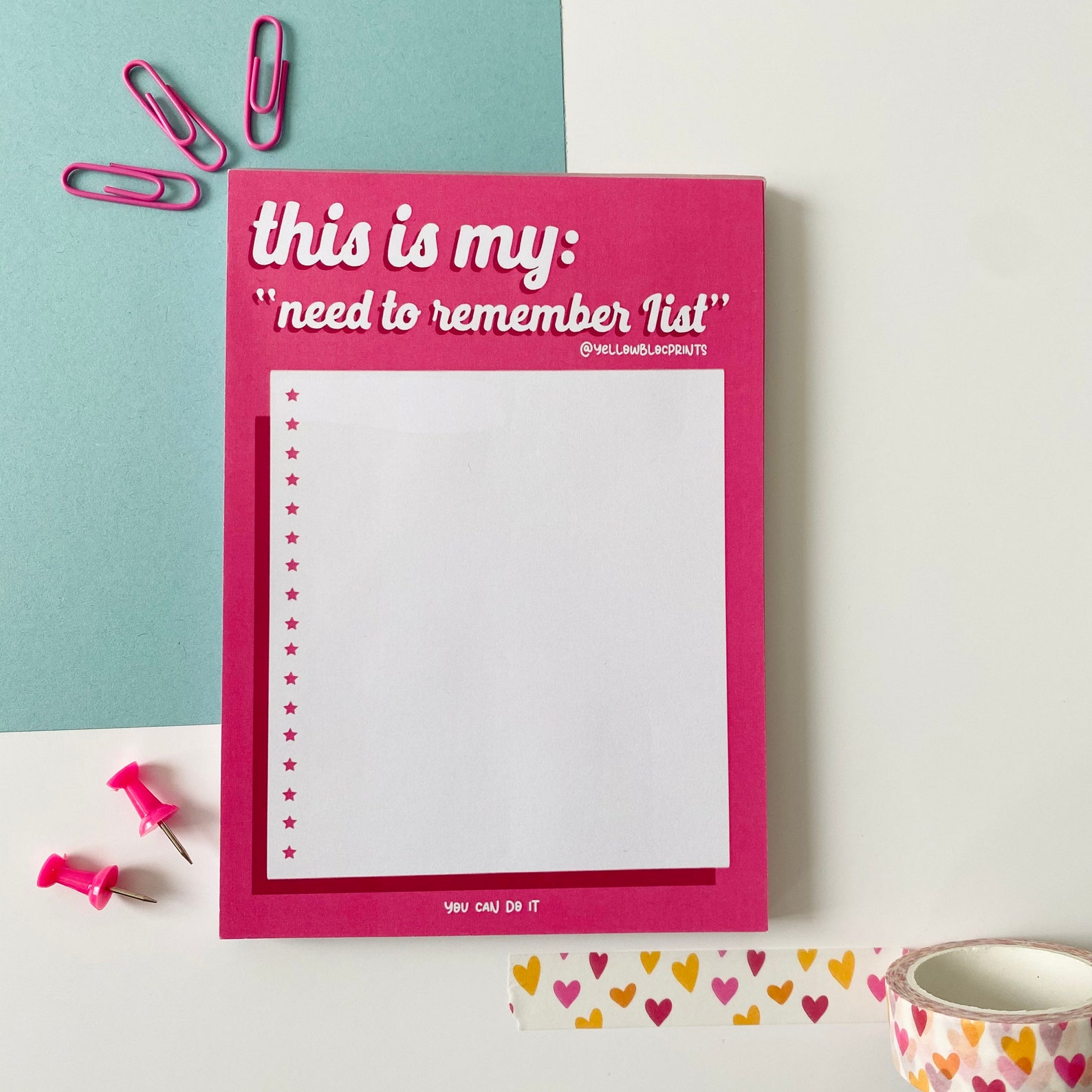 Reminder List Memo Pad Etsy