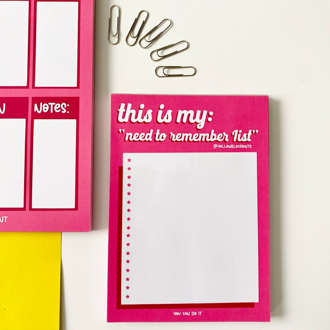 Reminder List Memo Pad Etsy