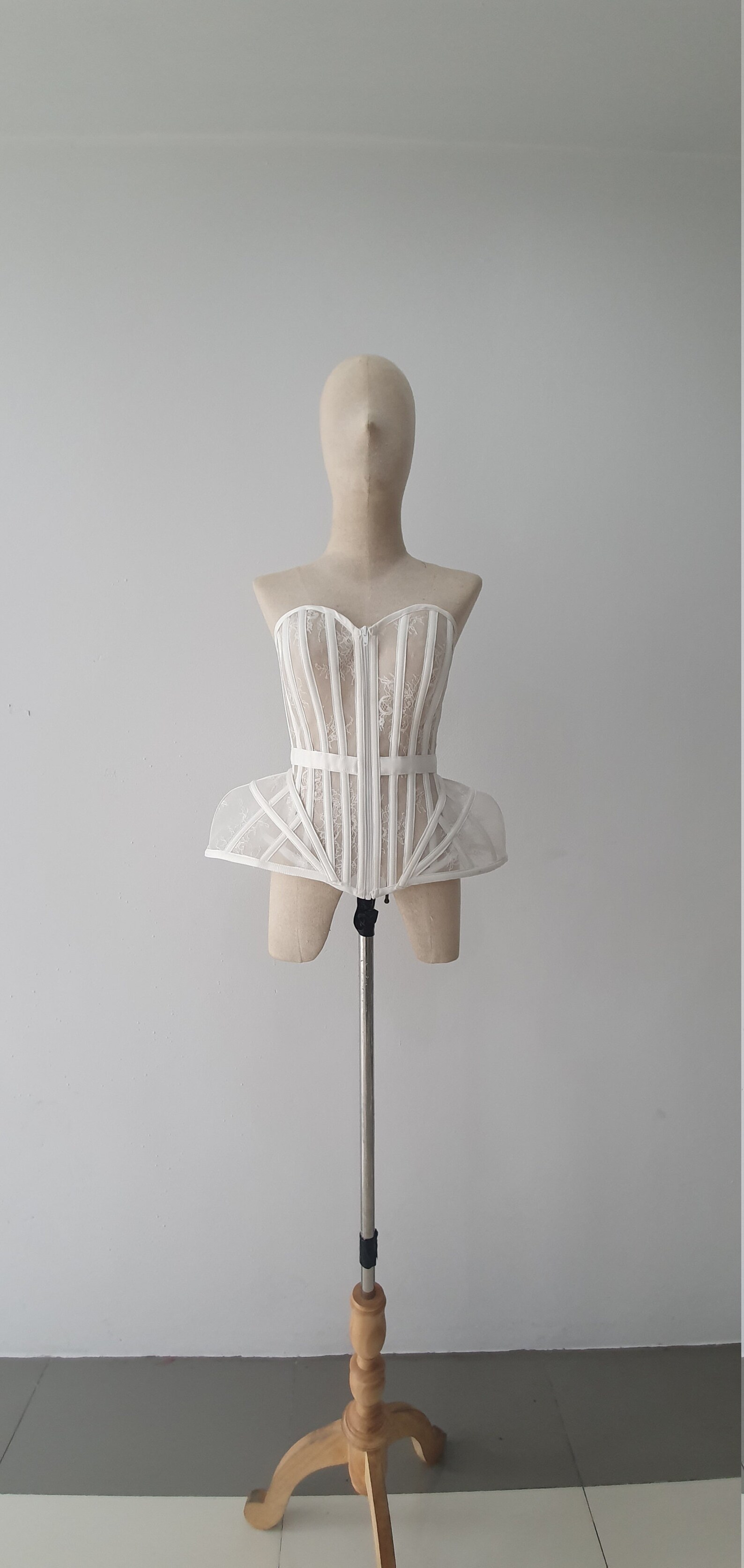 White lace enlarge hip corset White lace corset lace corset Etsy