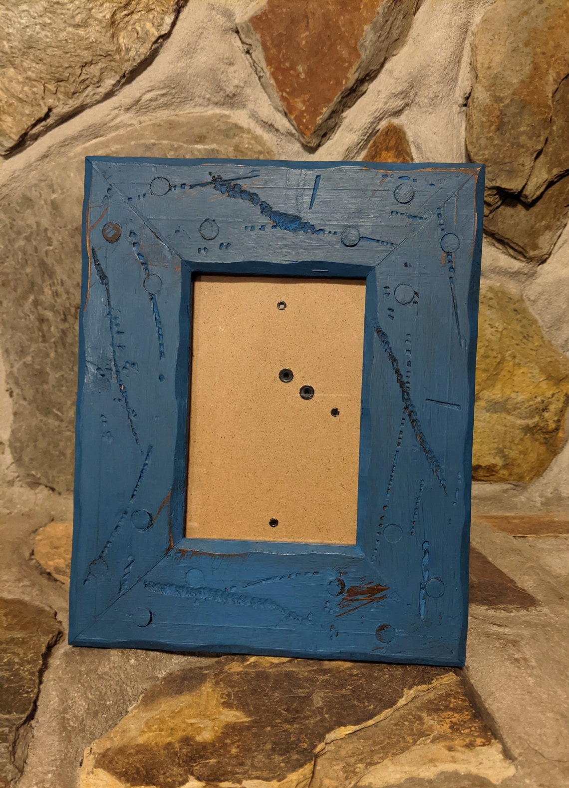 Deep Blue 4 X 6 Picture Frame Etsy
