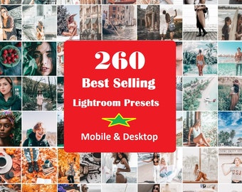 BUNDLE 260 Mobile Lightroom Presets, Instagram Influencer Presets, Lightroom Mobile Presets, Lightroom Presets Bundle, Bright Presets