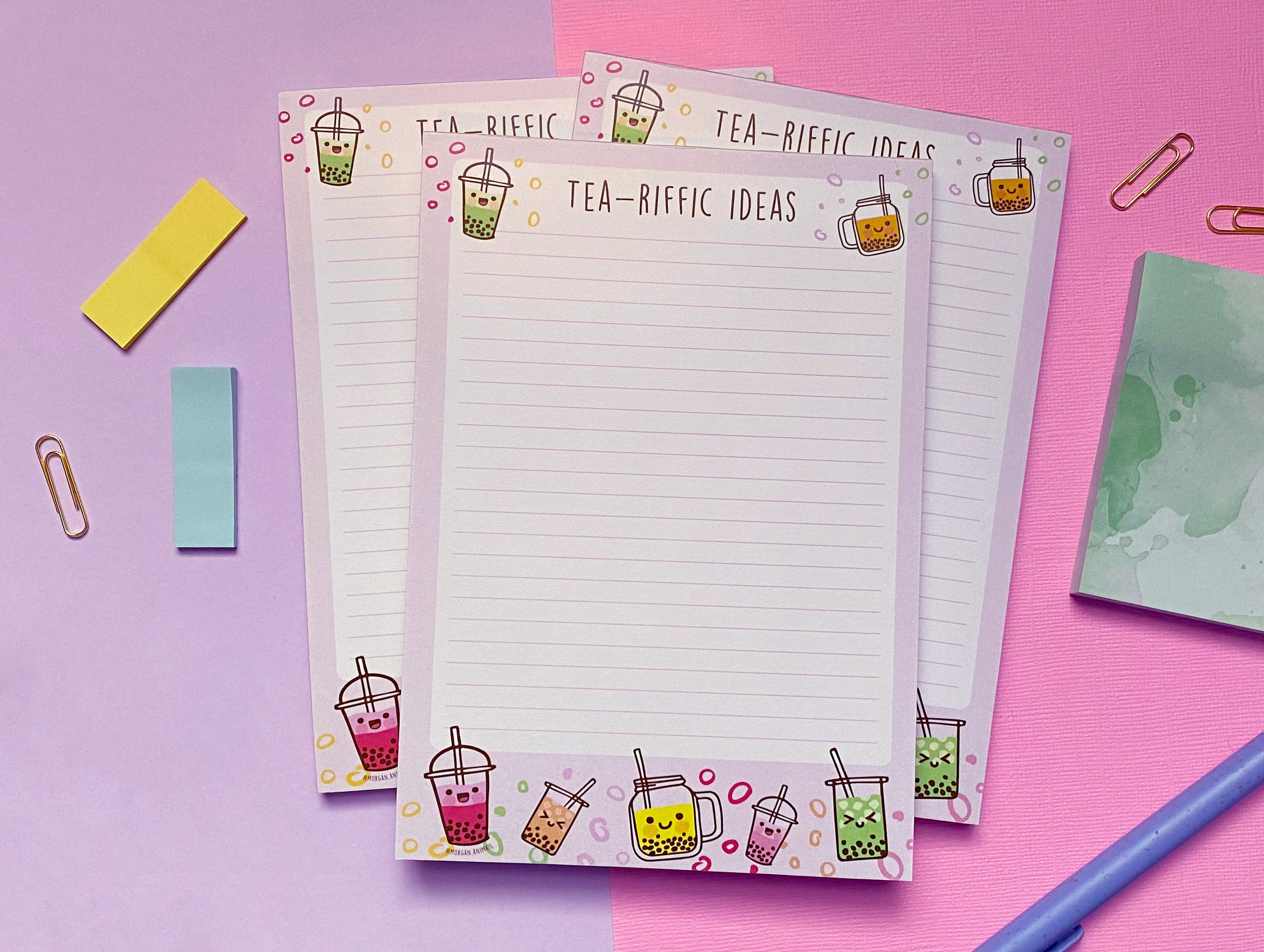 Boba Tea Notepad - Etsy