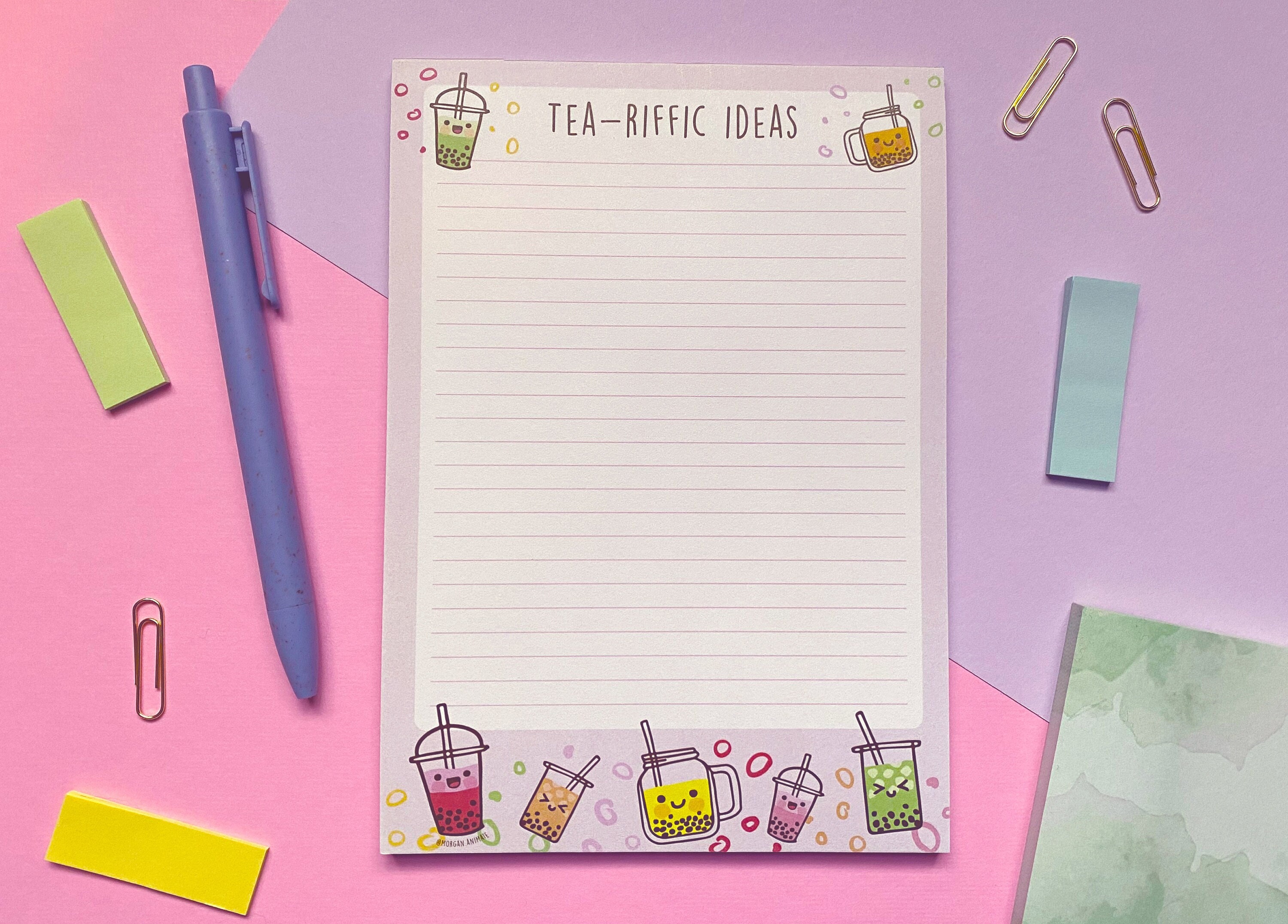 Boba Tea Notepad - Etsy