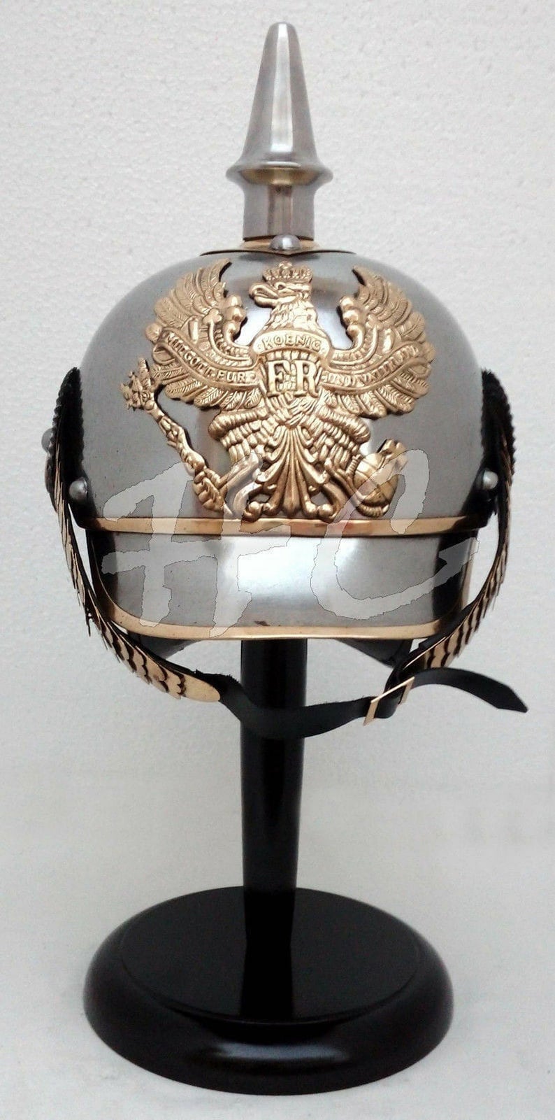 Armour German Prussian PickleHaube Helmet with stand officers choice