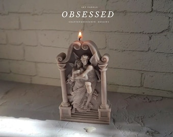 Greek Love Couple Soy Wax Candle, Retro Art Sculpture Candle