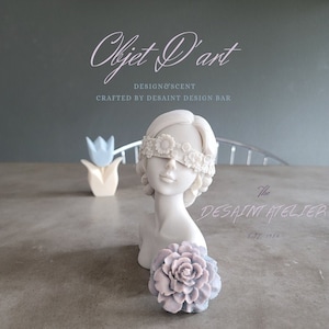 Scented Flower Girl  Candle/Aesthetic /goddess Candle/Torso Candle/Vintage Art/Decorative Candle/Home Decor/Figure Candle/Bust Candle