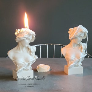 Scented goddess Candle/ Sculpture Candle/Torso Candle/ Figure Candle/Decorative Candle/Home Decor/Unique Decor /Bust Candle /Women Art