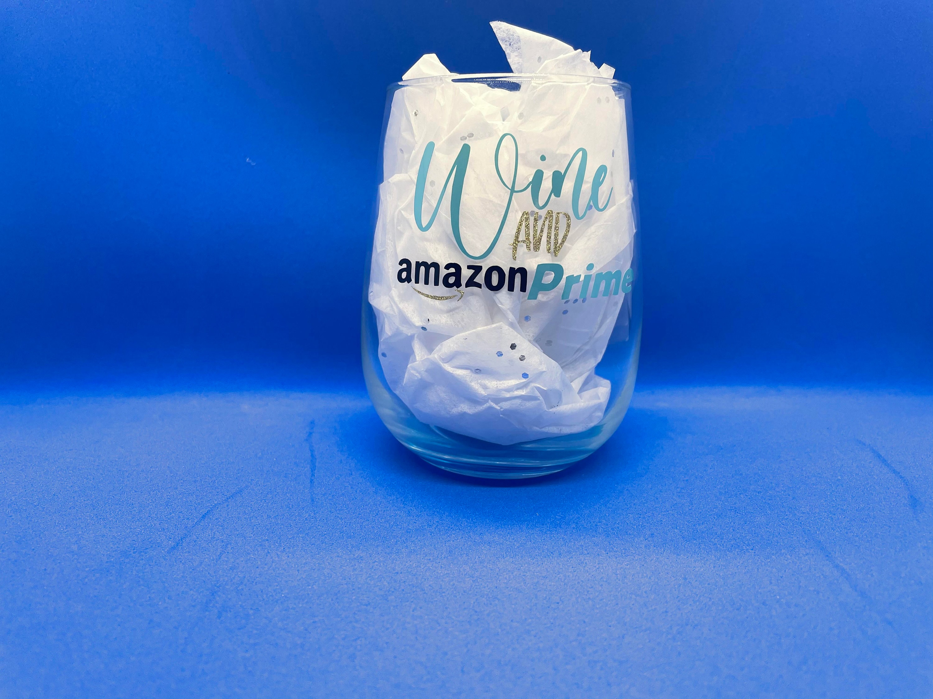 Wine and Amazon Prime Wine Glass Etsy