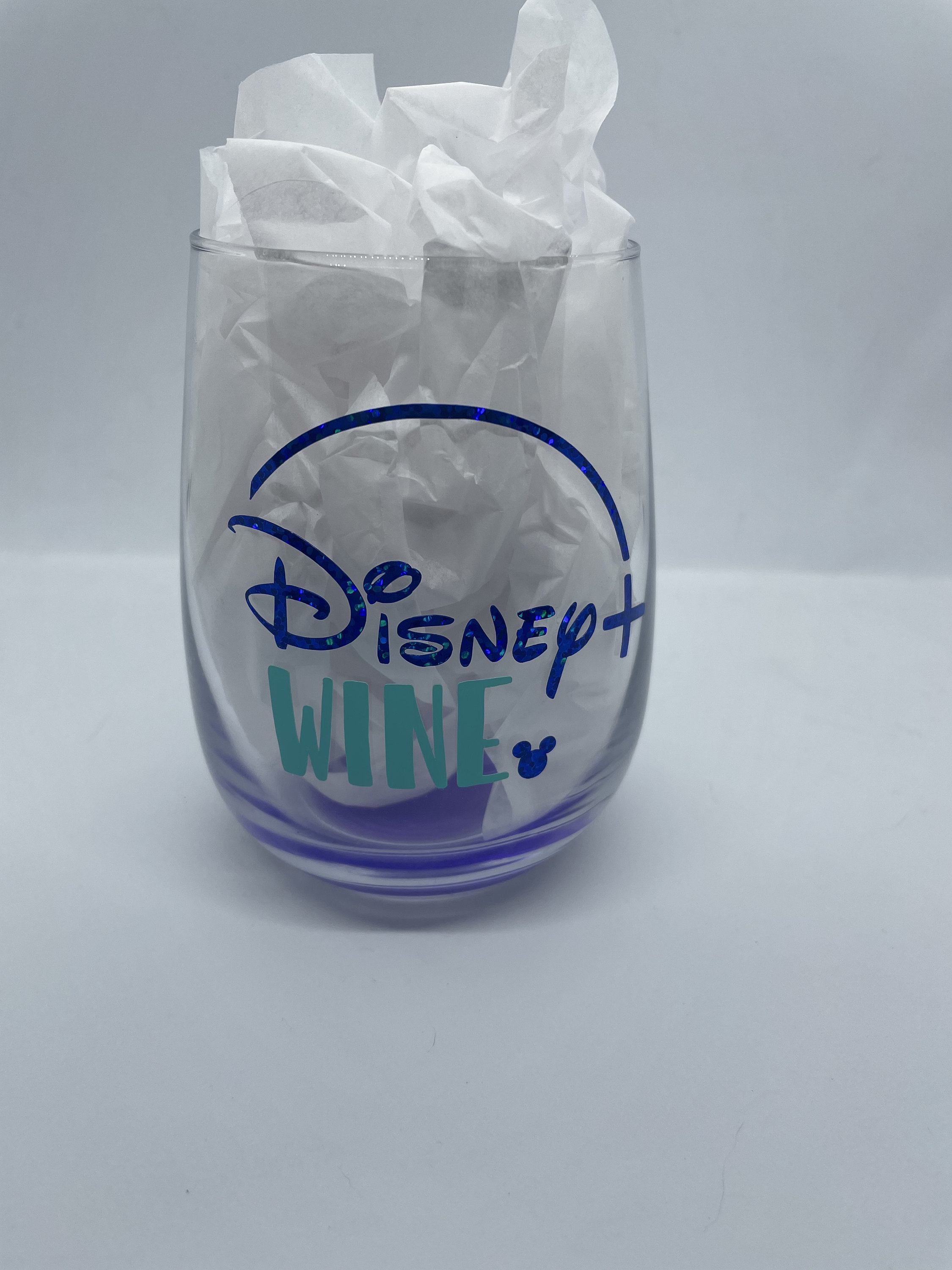 Disney Plus Stemless Wine Glass Disney Plus Gift Etsy