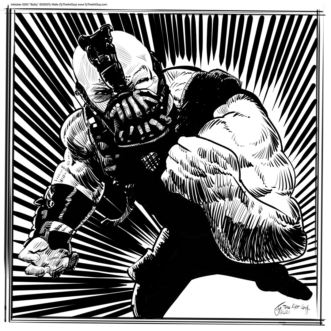 Bane Pen and Ink Illustration - Etsy