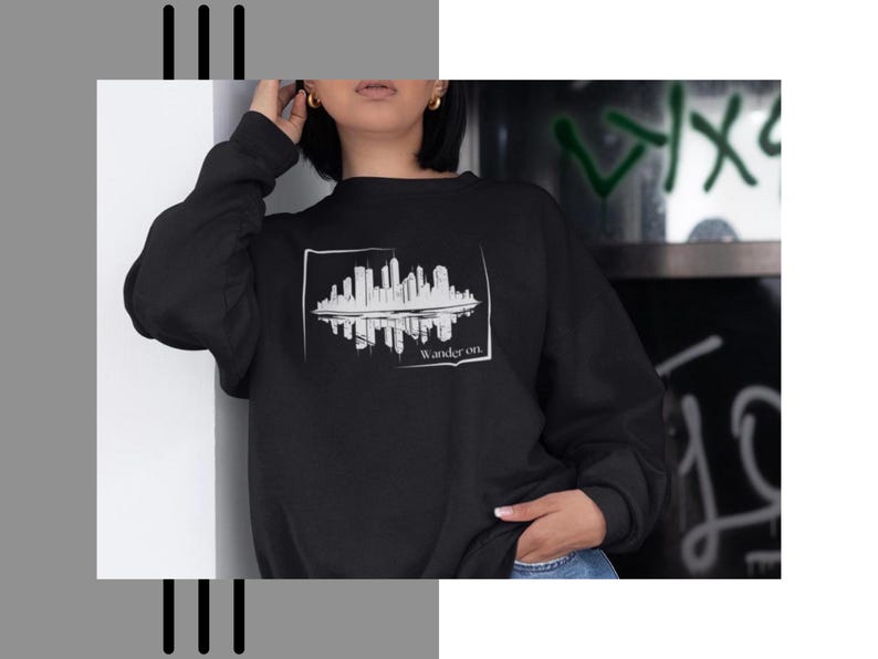 Skyline Crewneck Sweatshirt, New York Skyline, City Style, Street Wear