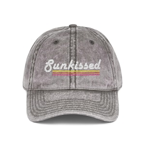Vintage Cap, Sunkissed Hat, Cute Summer Ball Cap - Embroidered, Retro Baseball Hat, Stylish Dad Cap, Boho Sun Hat, Beach Hat, Sunny Cap