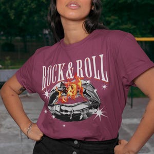 Rock and Roll T-shirt, Concert Tee, Band Tee Shirt, Music Festival Top, Vintage Rocker Tee Shirt, Heavy Metal T-Shirt, Bold Tee, Rolling