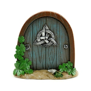 Miniature Fairy Garden St. Patrick&#39;s Day Celtic Fairy Door - Buy 3 Save 15%