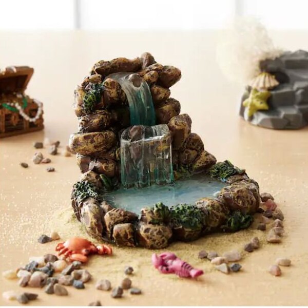 Miniature Dollhouse Fairy Garden 2.5" Rock Waterfall