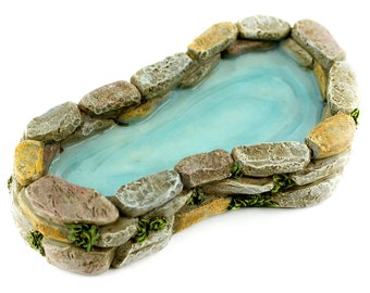 Miniature Dollhouse Fairy Garden Cobblestone Pond - Buy 3 Save 15%