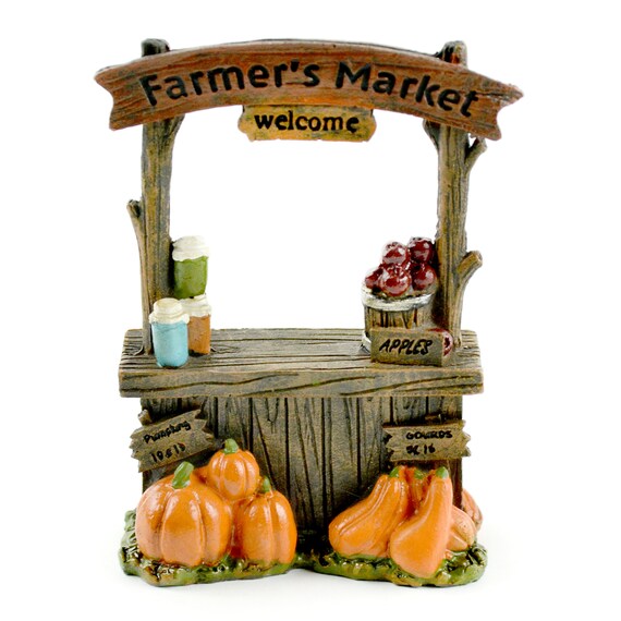 Miniature Dollhouse Fairy Garden Farmers Market Stand Buy 3 Save 15