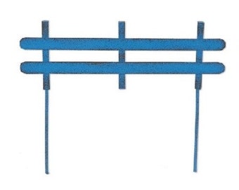 Casa de muñecas en miniatura, jardín de hadas, vallas de metal azul de 5" - Juego de 2 - Compre 3 y ahorre un 15%