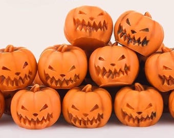 Miniature Fairy Garden .5" Halloween Jack-O-Lanterns - Set/10