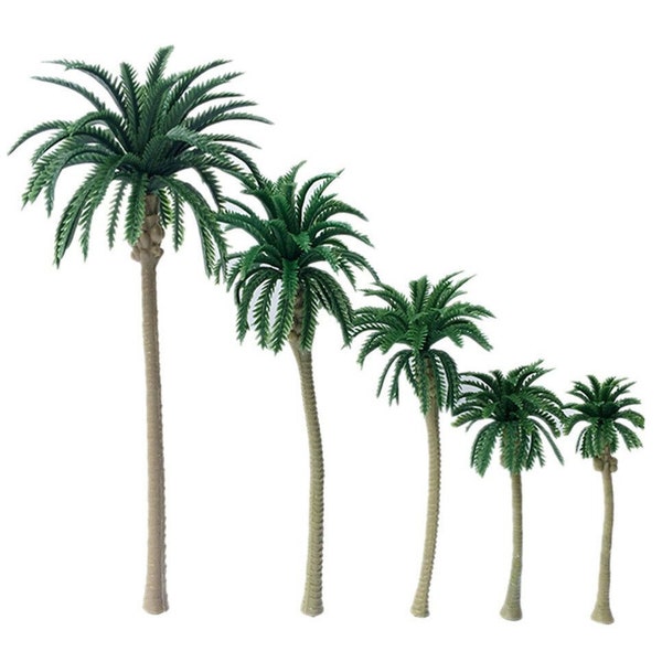 Miniature Dollhouse Fairy Garden Set of 5 Palm Trees - Buy 3 Save 15%