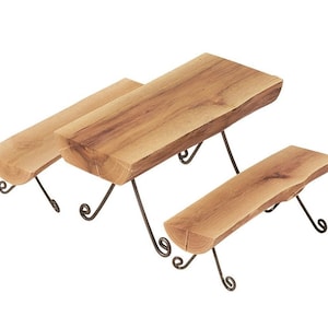 Miniature Fairy Garden Large Wood & Metal Picnic Table - Buy 3 Save 15%