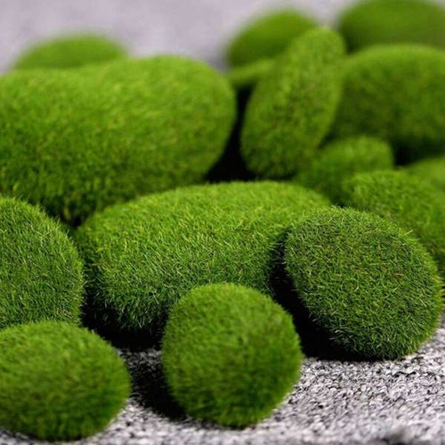 Fairy Garden Artificial Moss Rocks Set of 4 Etsy