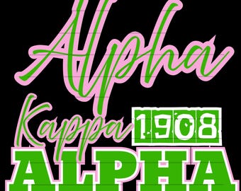 Sorority  Pink and Green Graphic Image