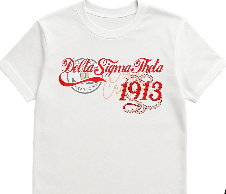 The Redz Sorority 1913 Red Script & Pearls Design - Etsy