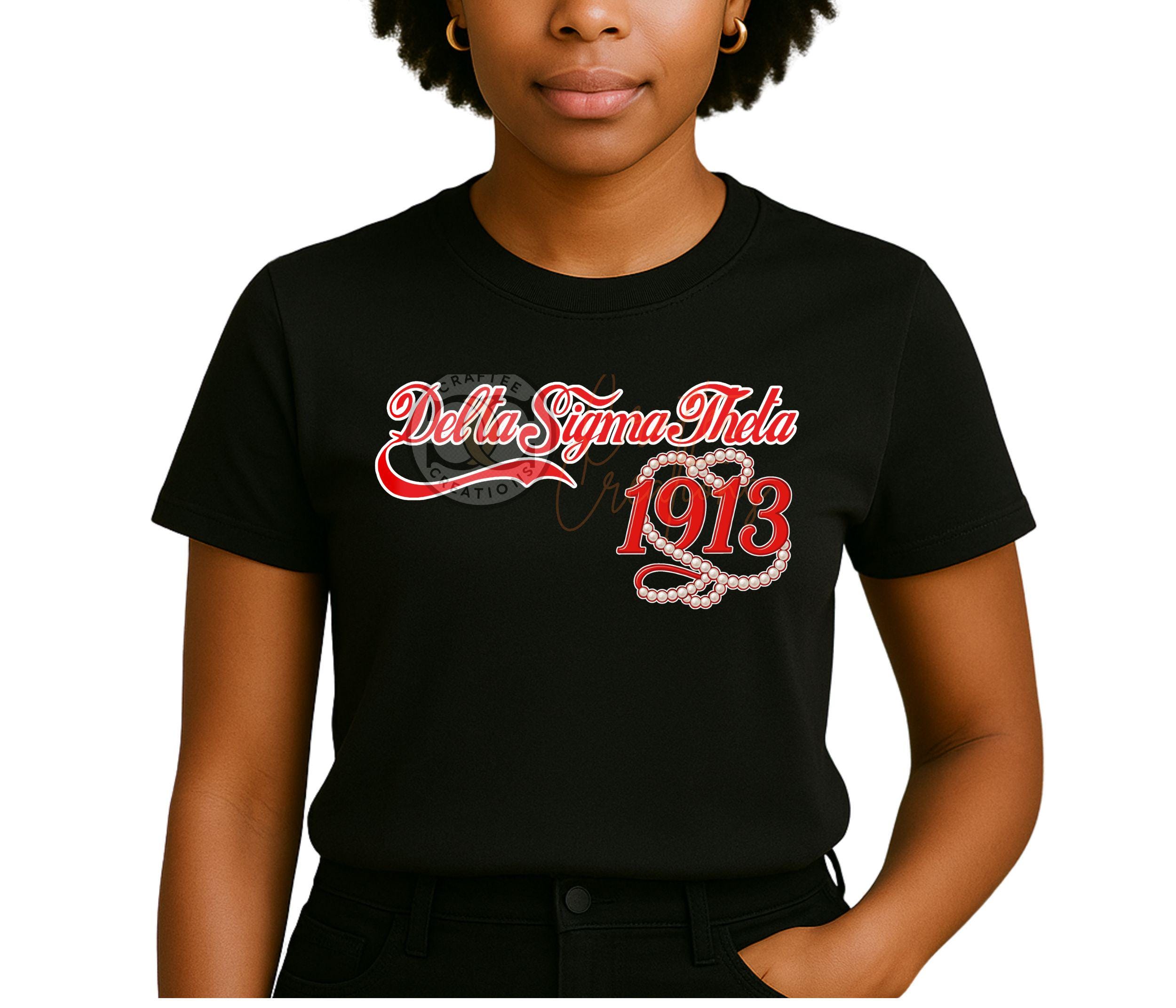 The Redz Sorority 1913 Red Script & Pearls Design - Etsy