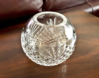 Vintage Crystal  Rose Bowl